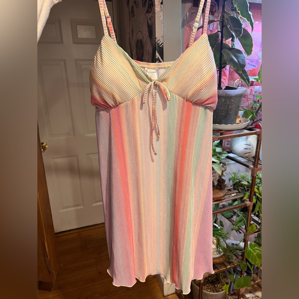 Y2K Mini Dress With Built-In Bra Coastal XL 16-18
